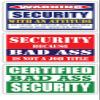 (x3) Certified Bad Ass Security with an Attitude Stickers | Funny Occupation Job Career Gift Idea | 3M Vinyl Sticker Decals for laptops, Hard Hats, Windows view 1