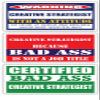 (x3) Certified Bad Ass Creative Strategist with an Attitude Stickers | Funny Occupation Job Career Gift Idea | 3M Vinyl Sticker Decals for laptops, Hard Hats, Windows view 1