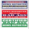 (x3) Certified Bad Ass News Reporter with an Attitude Stickers | Funny Occupation Job Career Gift Idea | 3M Vinyl Sticker Decals for laptops, Hard Hats, Windows view 1
