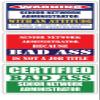(x3) Certified Bad Ass Senior Network Administrator with an Attitude Stickers | Funny Occupation Job Career Gift Idea | 3M Vinyl Sticker Decals for laptops, Hard Hats, Windows view 1
