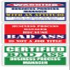 (x3) Certified Bad Ass Business Process Manager with an Attitude Stickers | Funny Occupation Job Career Gift Idea | 3M Vinyl Sticker Decals for laptops, Hard Hats, Windows view 1