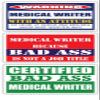 (x3) Certified Bad Ass Medical Writer with an Attitude Stickers | Funny Occupation Job Career Gift Idea | 3M Vinyl Sticker Decals for laptops, Hard Hats, Windows view 1