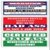 (x3) Certified Bad Ass Registered Dental Assistant with an Attitude Stickers | Funny Occupation Job Career Gift Idea | 3M Vinyl Sticker Decals for laptops, Hard Hats, Windows view 1