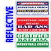 (x3) Certified Bad Ass Basketball Coach with an Attitude Stickers | Funny Occupation Job Career Gift Idea | 3M Reflective Vinyl Sticker Decals for laptops, Hard Hats, Windows view 1