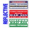 (x3) Certified Bad Ass Family Physician with an Attitude Stickers | Funny Occupation Job Career Gift Idea | 3M Reflective Vinyl Sticker Decals for laptops, Hard Hats, Windows view 1