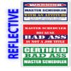 (x3) Certified Bad Ass Master Scheduler with an Attitude Stickers | Funny Occupation Job Career Gift Idea | 3M Reflective Vinyl Sticker Decals for laptops, Hard Hats, Windows view 1