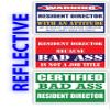 (x3) Certified Bad Ass Resident Director with an Attitude Stickers | Funny Occupation Job Career Gift Idea | 3M Reflective Vinyl Sticker Decals for laptops, Hard Hats, Windows view 1