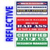 (x3) Certified Bad Ass Research Manager with an Attitude Stickers | Funny Occupation Job Career Gift Idea | 3M Reflective Vinyl Sticker Decals for laptops, Hard Hats, Windows view 1