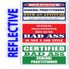 (x3) Certified Bad Ass General Practitioner with an Attitude Stickers | Funny Occupation Job Career Gift Idea | 3M Reflective Vinyl Sticker Decals for laptops, Hard Hats, Windows view 1