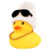 wonuu Rubber Duck Car Ornaments Yellow Duck Car Dashboard Decorations with Propeller Helmet for Christmas Decor and Home Decorations for Adults (U-White) view 1