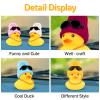 wonuu Rubber Duck Car Ornaments Yellow Duck Car Dashboard Decorations with Propeller Helmet for Christmas Decor and Home Decorations for Adults (U-White) view 3