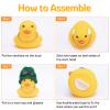wonuu Rubber Duck Car Ornaments Yellow Duck Car Dashboard Decorations with Propeller Helmet for Christmas Decor and Home Decorations for Adults (U-White) view 4
