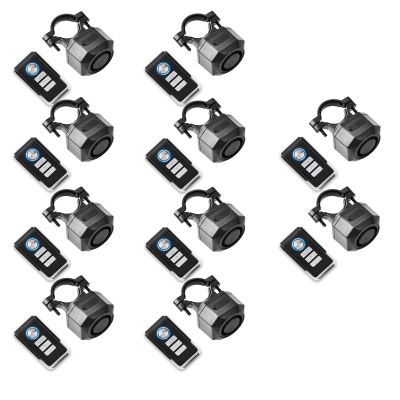 KCMYTONER 10 Set Anti-Theft Wireless Bike Alarm with Remote, Vibration Motion Sensor Alarm, Super Loud 110dB Alarm, Waterproof