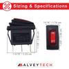 AlveyTech Red On/Off Switch with Weather-Resistant Rubber Boot - for The Razor Crazy Cart, Rambler 16, Dynacraft, Pulse, Electric Scooters, Pocket Mod Scooter, Go-Kart - Razor On Off Switch view 3
