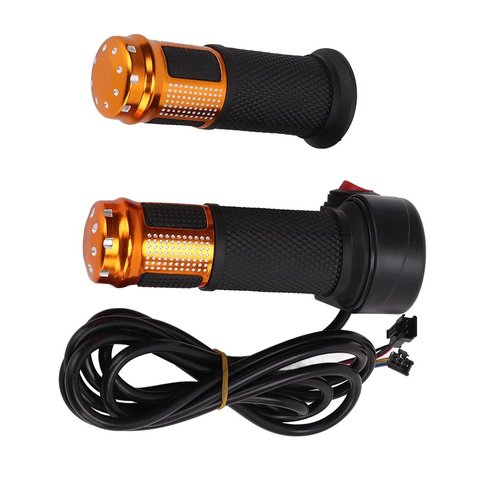 CHICIRIS Electric Throttle Handle, 12V99V Universal 6 Core Electric Throttle Grip Throttle Grip Handlebar Electric Throttle Handle with Two Section Three Speed