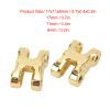 RC Car Front Rear Bumper Tow Hooks,2 Sets Tow Hooks Buckle Winch Hook Upgrade Parts for 1/10 RC Car (Gold) view 2