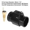 X AUTOHAUX 1 Set Car Engine Coolant Temperature Sensor Switch Radiator Hose Fitting Adapter 38mm 200'F On-185'F Off view 4