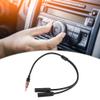 X AUTOHAUX Universal Car Radio Auto Antenna Splitter 1 Male to 2 Female Aerial Adapter Plug Connector Cable FM AM Stereo Audio Y Shape Extension 40-UV43 view 4