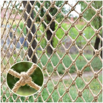 Hynet Child Safety Net, Kids Balcony Net Protection Fence Decor Climbing Woven Rope Truck Cargo Trailer Netting Net Mesh Nets, for Swing Treehouse Hammock (Size : 2 * 2m(7 * 7ft))