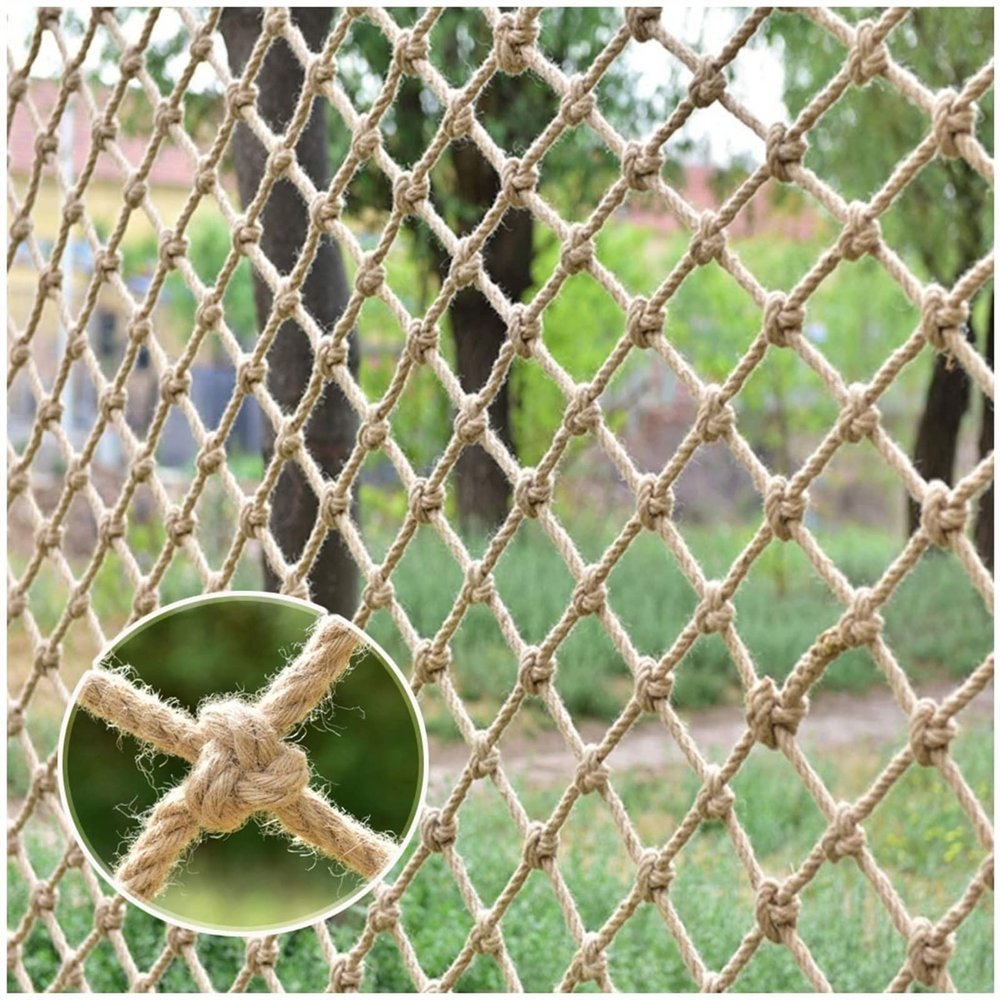 Hynet Child Safety Net, Kids Balcony Net Protection Fence Decor Climbing Woven Rope Truck Cargo Trailer Netting Net Mesh Nets, for Swing Treehouse Hammock (Size : 2 * 2m(7 * 7ft))