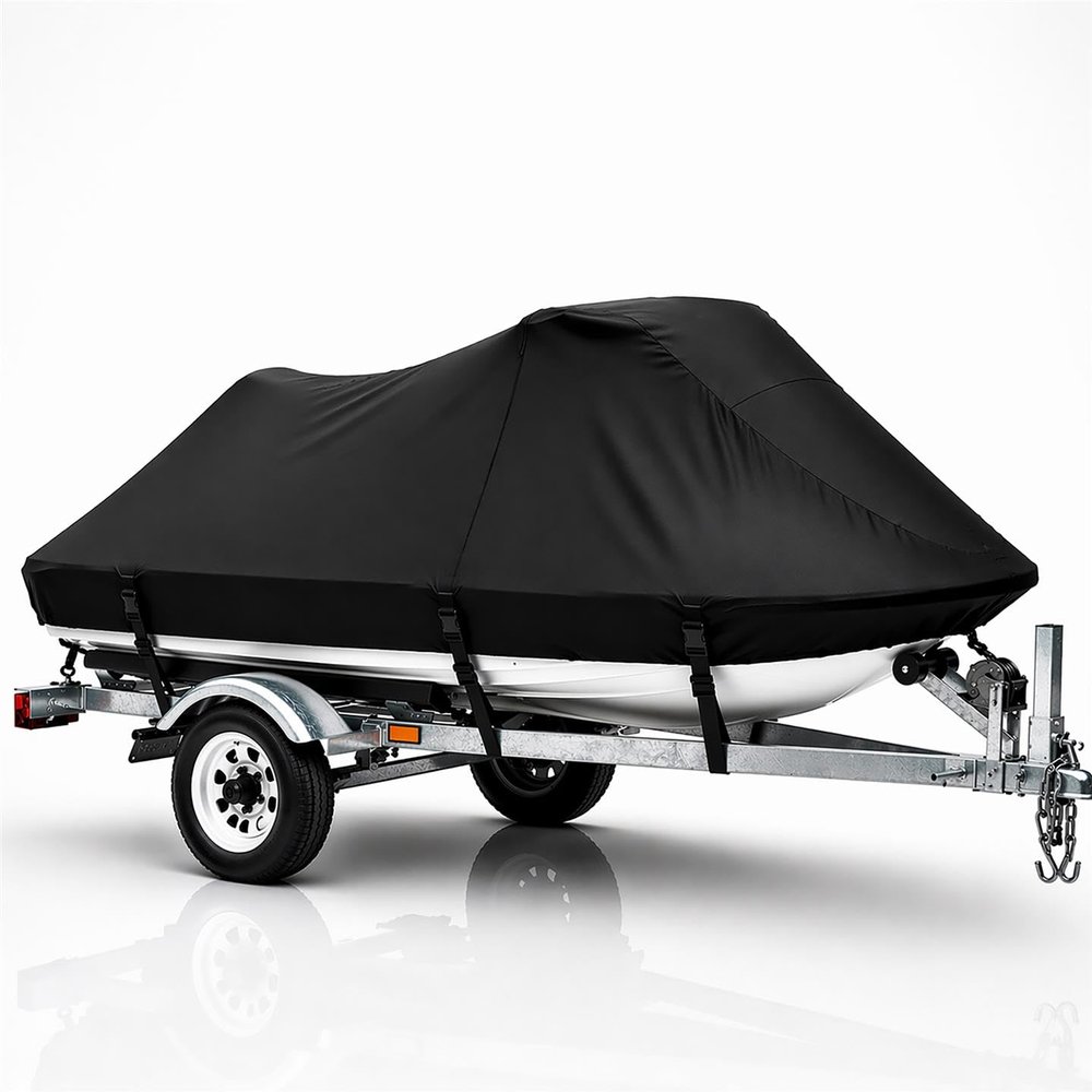 Black PWC Jet Ski All-Weather Canvas Travel Cover for Yamaha Waverunner FX Cruiser 2007 08 2009 2010
