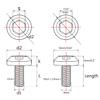 Wanyifa Titanium Umbrella Head M8 15 20 25 30 35 40mm Bolt Screw for Bicycle Motorcycle Car Pack of 4 (M8x20mm, Gold) view 2