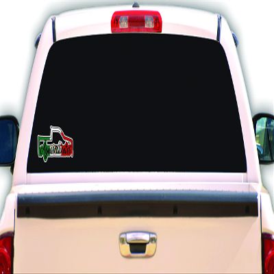 Aguascalientes Decal Trokita Decal Car Window AGS Vinyl Sticker Mexico Truck (3.9" x 7.1", Mexican Flag)