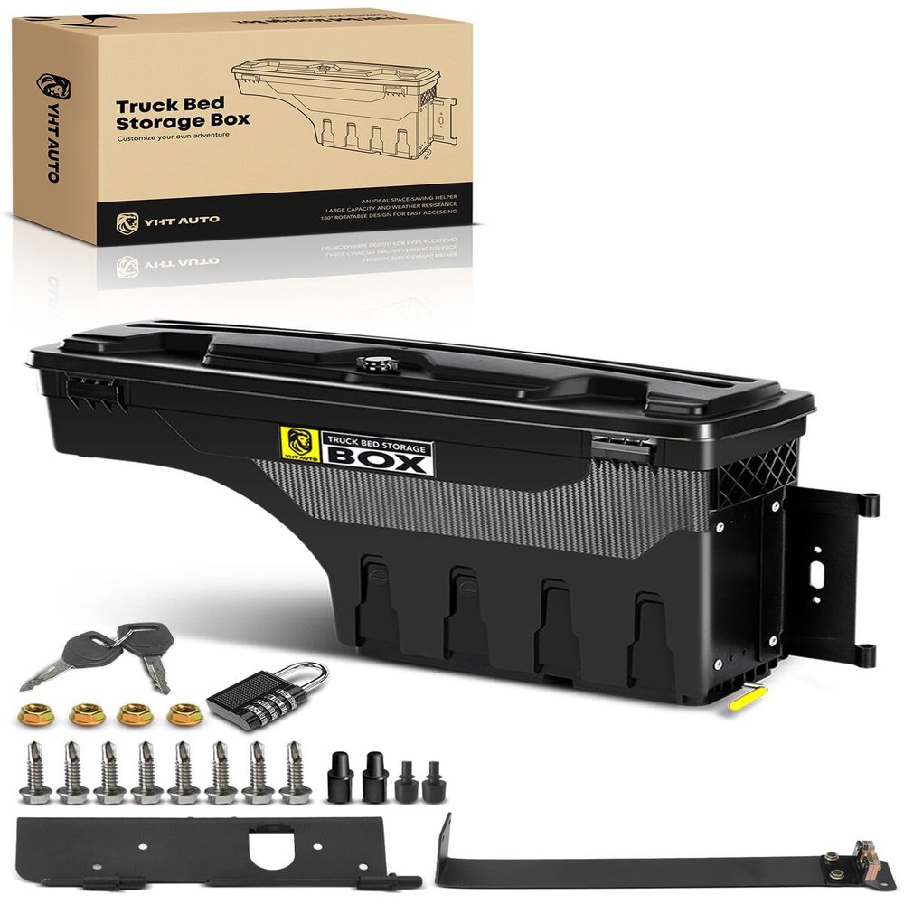 YHTAUTO Passenger Side Truck Bed Storage Tool Box for Ford 1999-2016