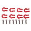 VGEBY RC Crawler Tow Hook, 8PCS Metal Durable Front Rear Bumper Trailer Shackle for RC Car Enthusiasts Off-Road Crawling and 1/24 Scale Model Upgrades view 2