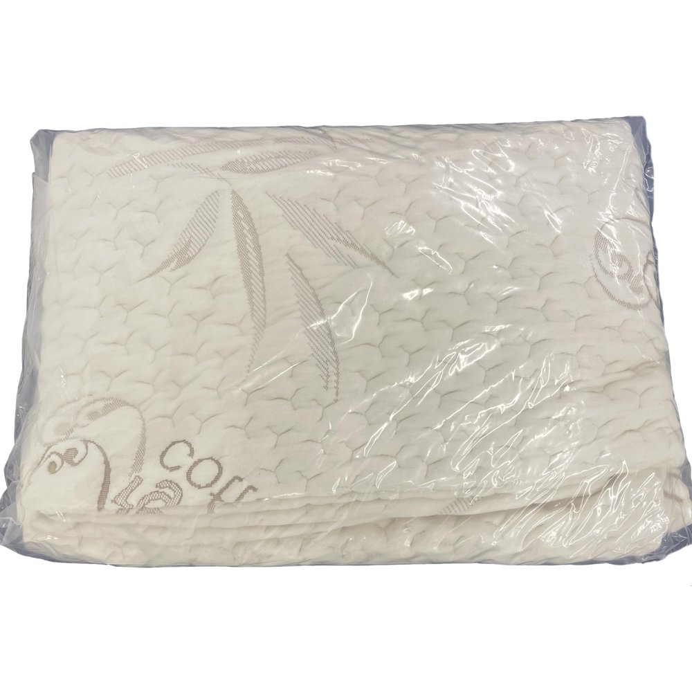 FoamRush 4-Inch Bunk (48" x 80") Soft, Fitted, Zippered Mattress Cover Replacement, Premium Cotton, Waterproof, Non Skid Bottom, Pad Cover, Mattress Not Included