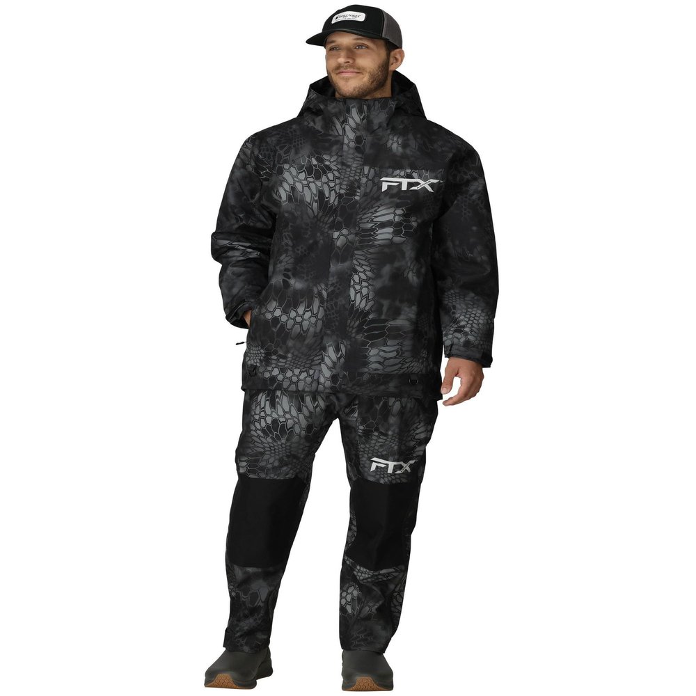 FROGG TOGGS Men's FTX Armor Premium Waterproof Rain, Fishing/Anglers Jacket, Kryptek Typhon, X-Large