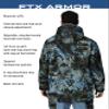 FROGG TOGGS Men's FTX Armor Premium Waterproof Rain, Fishing/Anglers Jacket, Kryptek Neptune, XX-Large view 4