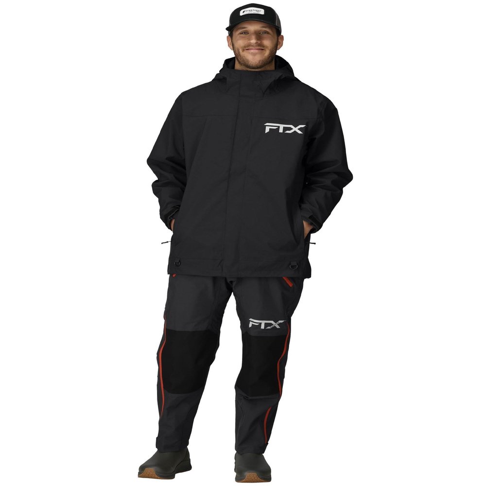 FROGG TOGGS Men's FTX Armor Premium Waterproof Rain, Fishing/Anglers Jacket, Black, X-Large