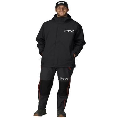 FROGG TOGGS Men's FTX Armor Premium Waterproof Rain, Fishing/Anglers Jacket, Black, Large