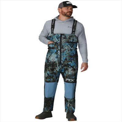 FROGG TOGGS Men's FTX Armor Premium Waterproof Rain, Fishing Bibs, Kryptek Neptune