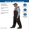 FROGG TOGGS Mens Ftx Armor Premium Waterproof Rain, Fishing Bibs Pants, Dark Graphite, X-Large US view 2