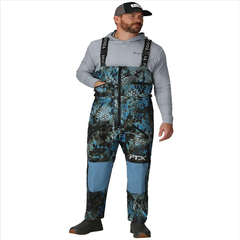 FROGG TOGGS Men's FTX Armor Premium Waterproof Rain, Fishing Bibs, Kryptek Neptune, XX-Large