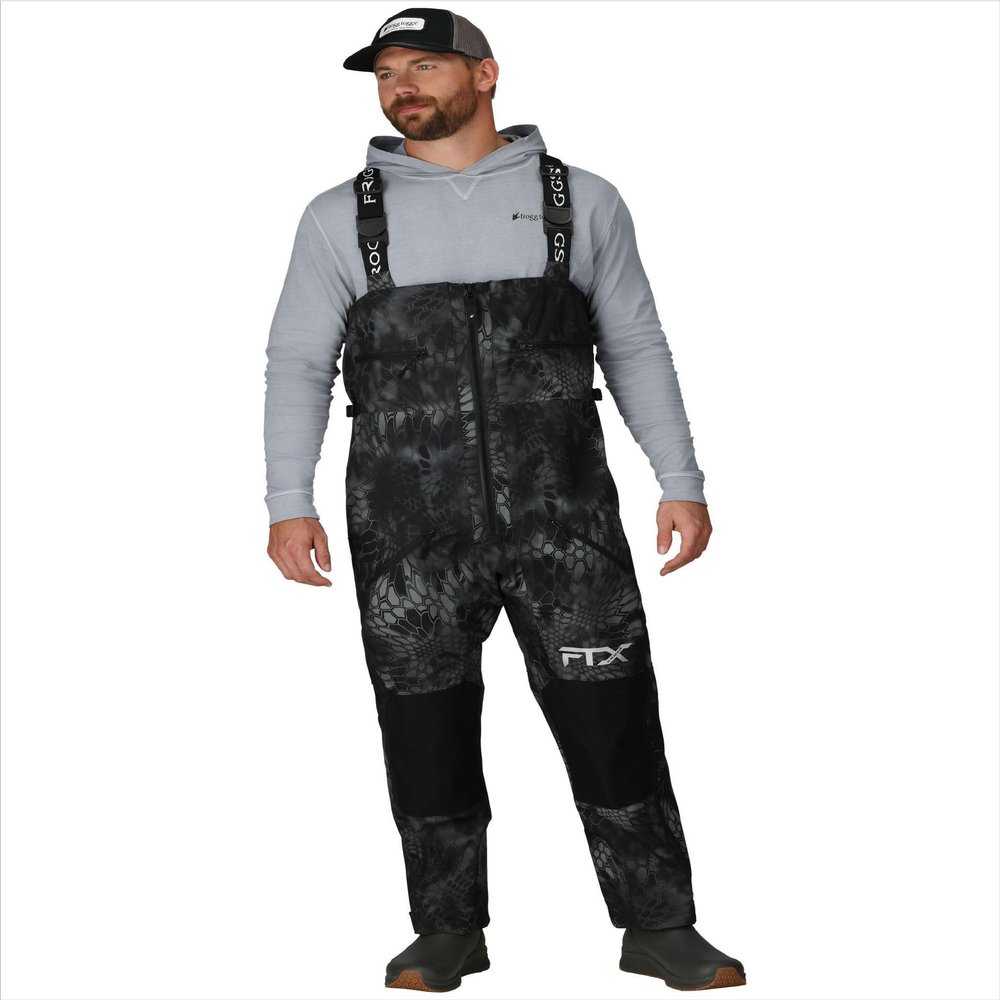 FROGG TOGGS Men's FTX Armor Premium Waterproof Rain, Fishing Bibs, Kryptek Typhon, 3X-Large