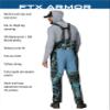 FROGG TOGGS Men's FTX Armor Premium Waterproof Rain, Fishing Bibs, Kryptek Neptune, 3X-Large view 3