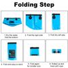 AUTODECO 2 Pack Collapsible Bucket 5 Gallon Container Folding Water Bucket Portable Wash Basin for Outdoor Travelling Camping Fishing Gardening Car Washing Blue and Yellow 20L view 4