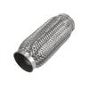 X AUTOHAUX 2.44"x7"x7.68" Car Exhaust Flexible Pipe Tubing Universal Exhaust Joint Stainless Steel Silver Tone view 1