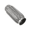 X AUTOHAUX 2.44"x7"x7.68" Car Exhaust Flexible Pipe Tubing Universal Exhaust Joint Stainless Steel Silver Tone view 4