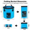 AUTODECO 2 Pack Collapsible Bucket 5 Gallon Container Folding Water Bucket Portable Wash Basin for Outdoor Travelling Camping Fishing Gardening Car Washing Blue and Green 20L view 2