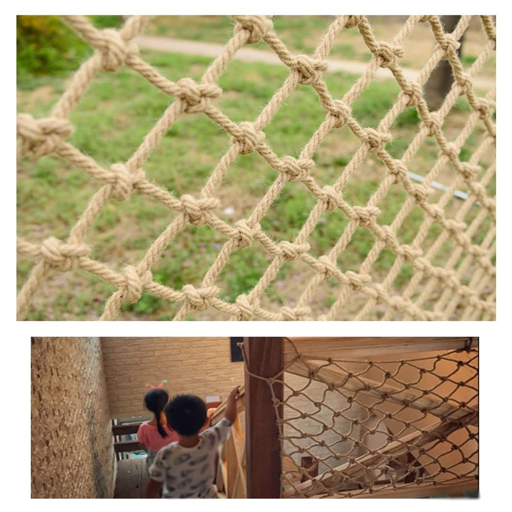 Child Safety Net Climbing Net Cargo Rope Ladder Truck Trailer Heavy Duty Netting Balcony Banister Stair Protection Fence Decor Mesh Playground Netting (Size : 1 * 9m(3 * 29ft))