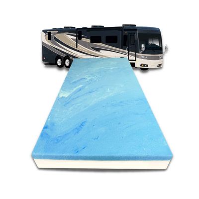 FoamRush 8-Inch Bunk (32" x 75") Gel Memory Foam RV Mattress Replacement, Medium Firm, Comfort, Pressure Relief Support, Made in USA, Travel Camper Trailer Truck, Cover Not Included