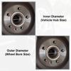 X AUTOHAUX 4pcs OD 66.1mm to ID 64.1mm Aluminum Alloy Car Hub Centric Rings Wheel Bore Center Spacer view 4
