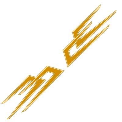 LadyCent 2PCS Car Vinyl Stickers Car Side Stickers Door Sticker Vinyl Sports Racing Decals Decorative Car Body Decoration Accessories,Matt Gold