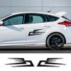LadyCent 2PCS Car Vinyl Stickers Car Side Stickers Door Sticker Vinyl Sports Racing Decals Decorative Car Body Decoration Accessories,Matt Gold view 2