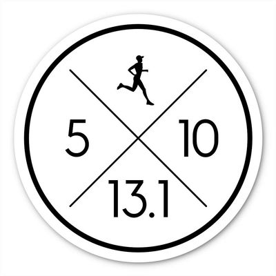 13.1 Half-Marathon Sticker (3.5 Inch) - The Trifecta 5k, 10k, and 13.1 Running Vinyl Decal for Your Your Laptop, Car Bumper, or Hydro-Flask
