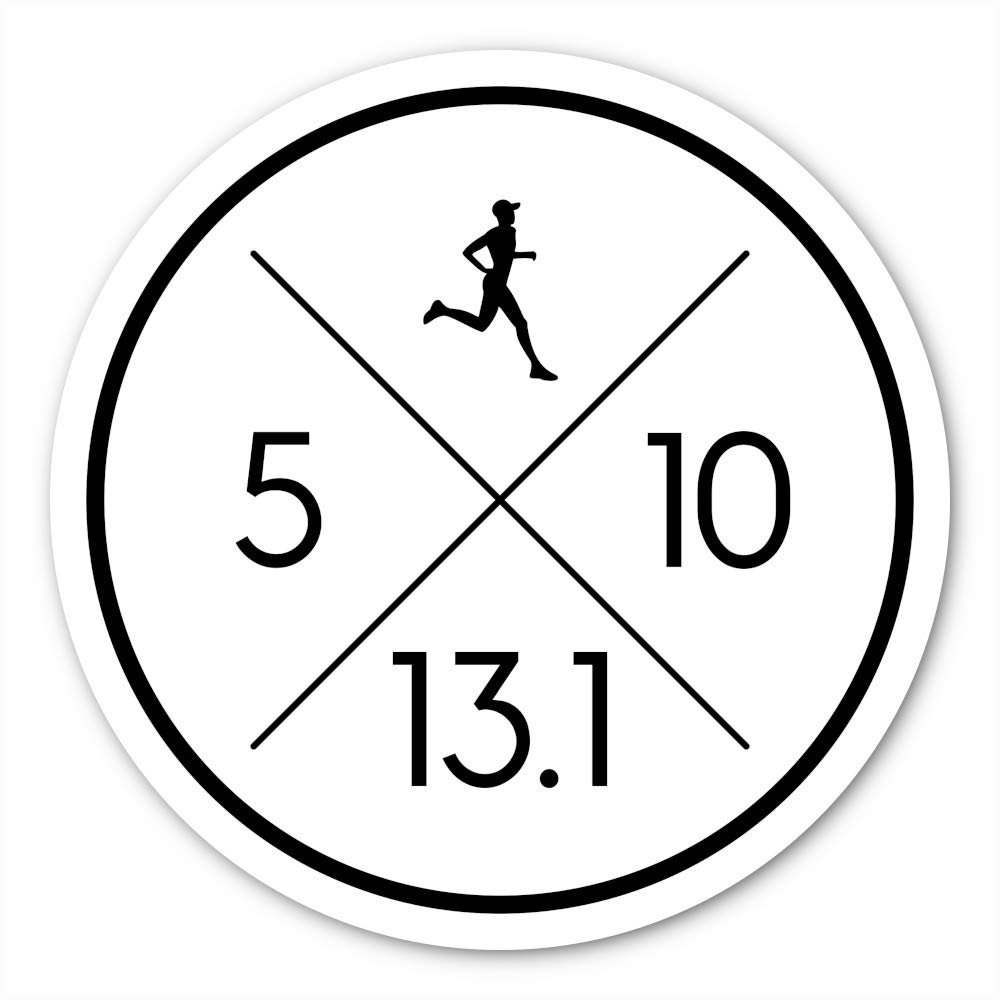 13.1 Half-Marathon Sticker (3.5 Inch) - The Trifecta 5k, 10k, and 13.1 Running Vinyl Decal for Your Your Laptop, Car Bumper, or Hydro-Flask